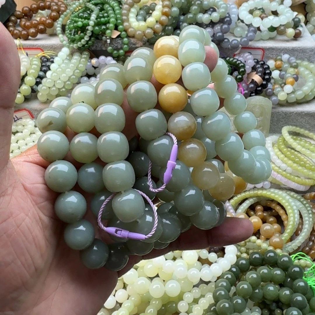 未镶嵌手串和田玉大约1314多样性发一