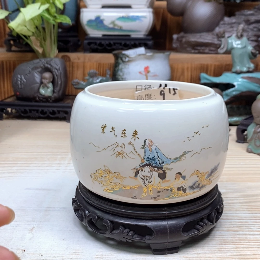 紫砂花盆陶瓷艺术花盆陶瓷