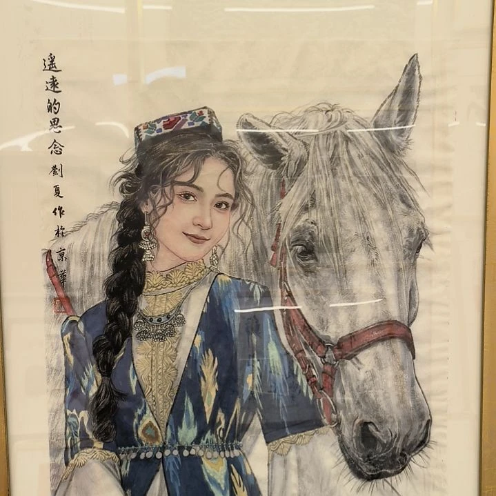 国画3.2平尺带框发作品