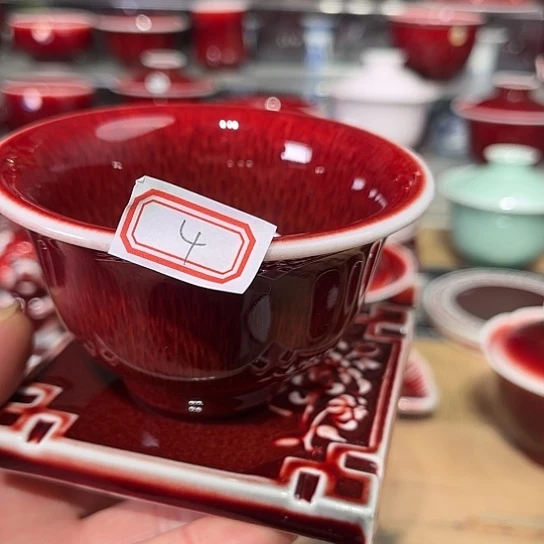 景德镇陶瓷郎红压手