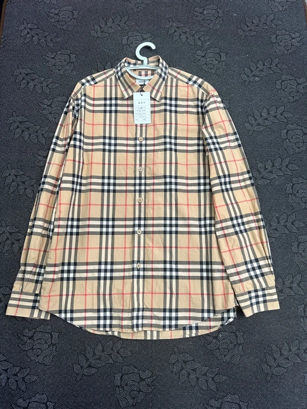 99新 BURBERRY/博柏利 L码 新款经典格纹衬衫
