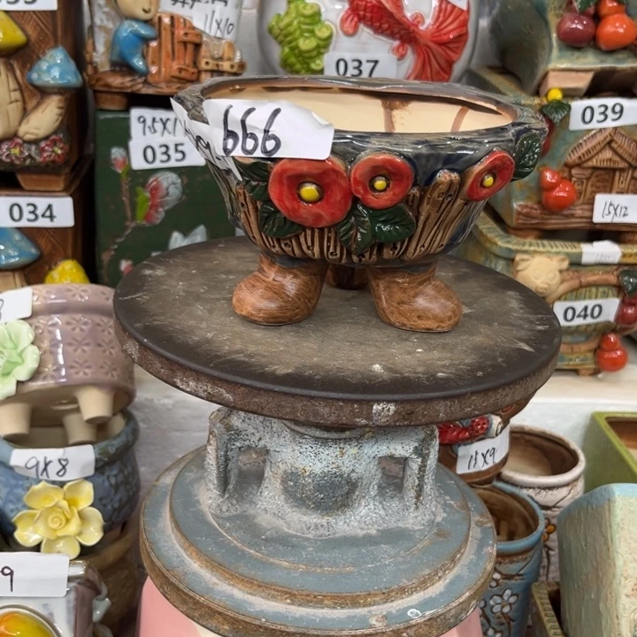 紫砂花盆粗陶材质多肉花盆