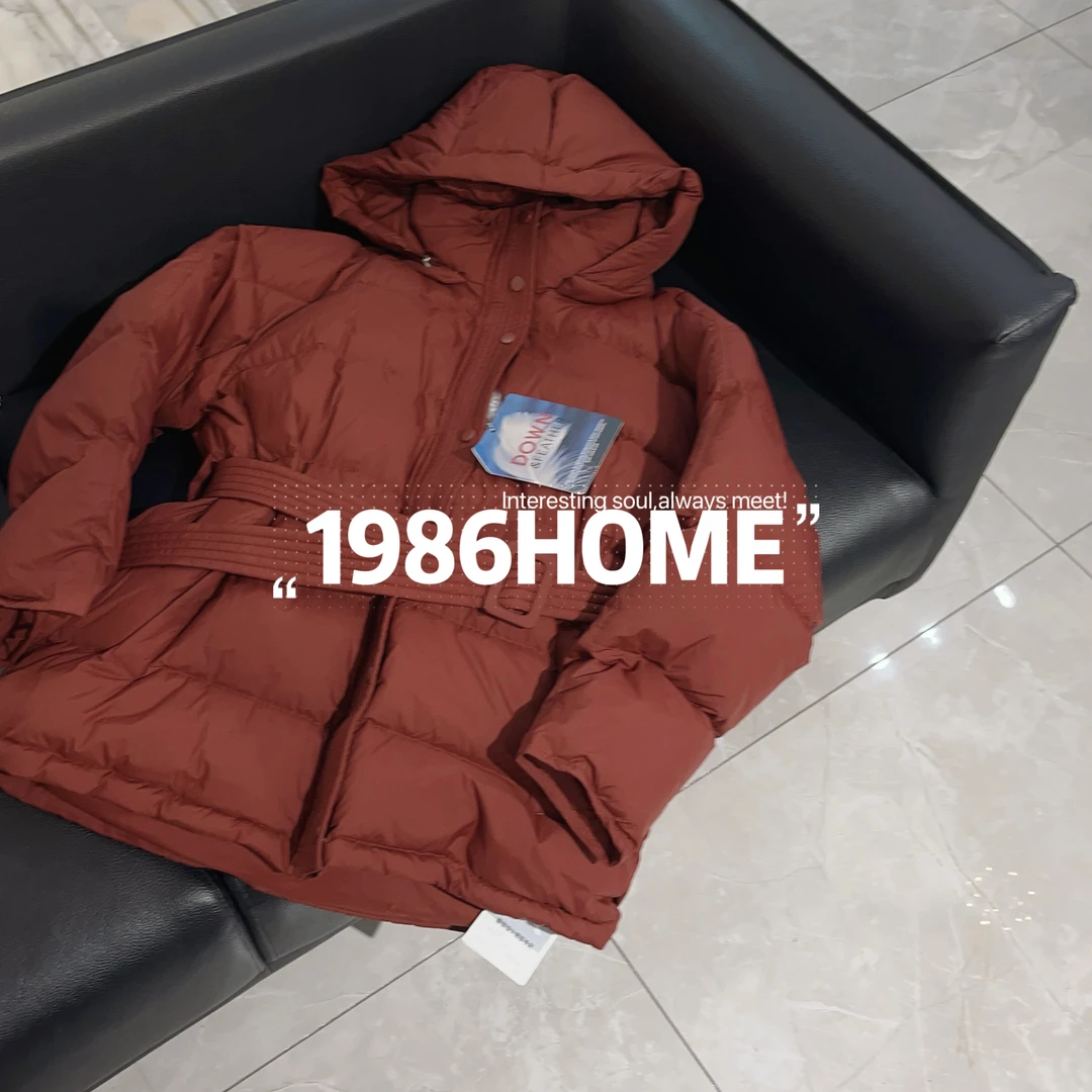 1986home原创泡菜国连帽收腰宽松休闲时尚保暖冬季保暖外套