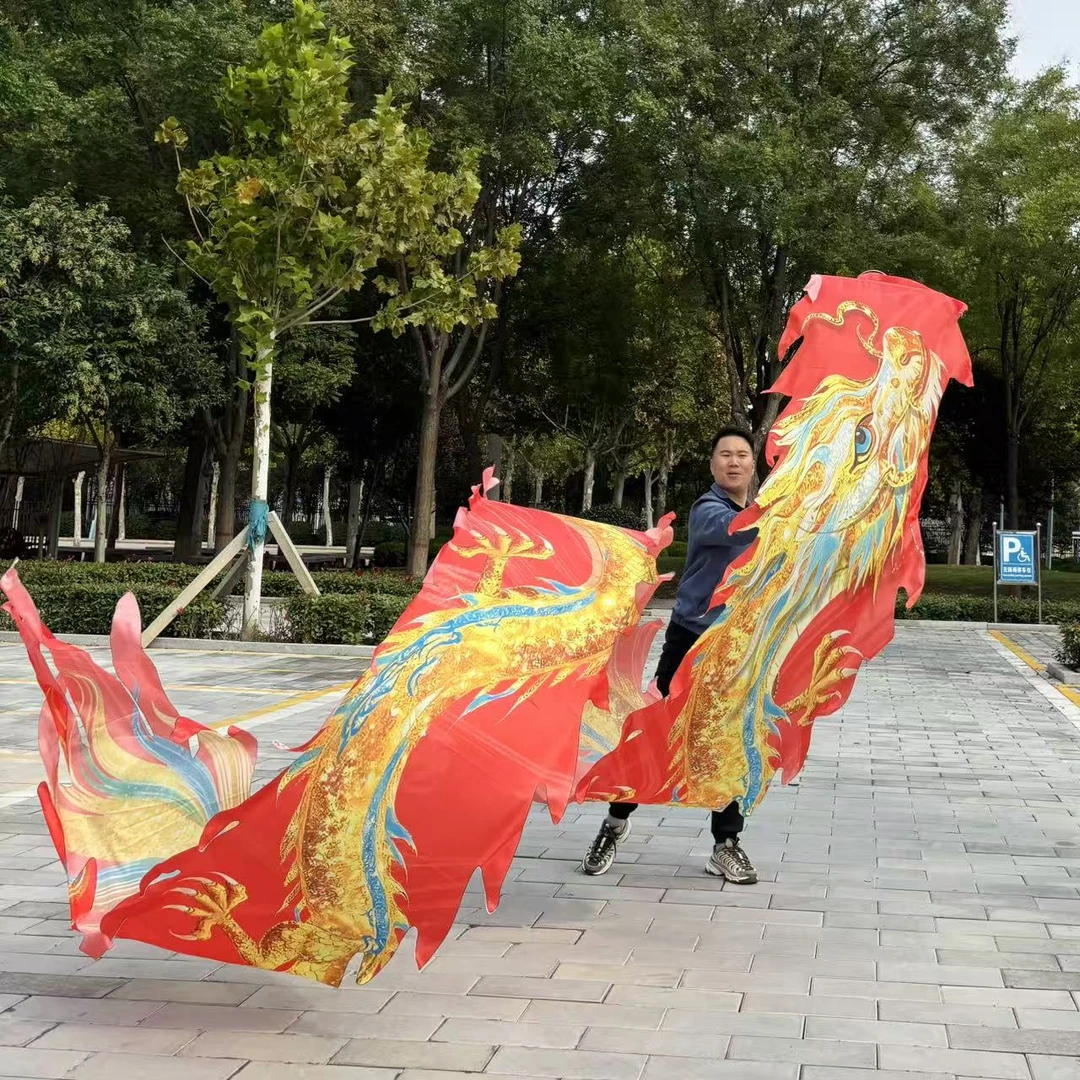 初学者6米全套彩带龙健身龙舞龙舞台比赛不锈钢镂空龙头龙衣套装