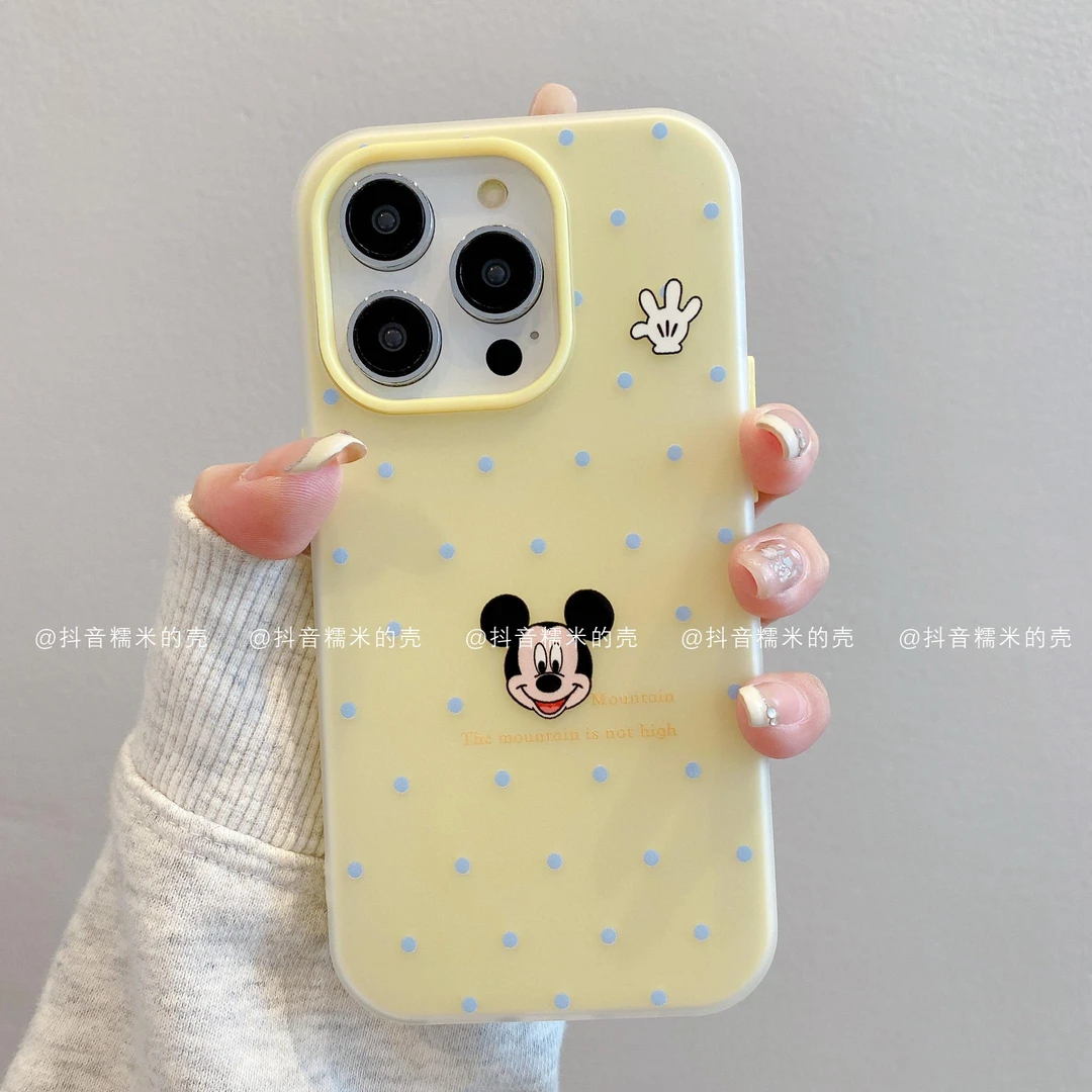 （苹果）果冻壳适用苹果16promax/15/14/13/12/11波点米奇潮手机壳