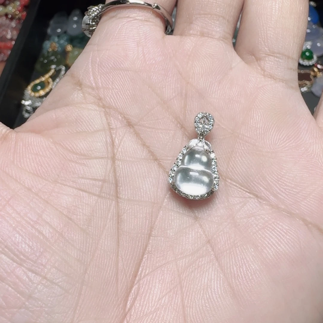 吊坠(不含链)银S925镶嵌石英质玉