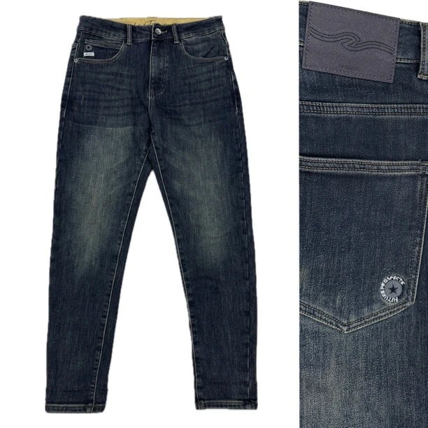 【树邦加厚磨毛】秋冬新品实体高货休闲五星小标蓝色百搭牛仔长裤