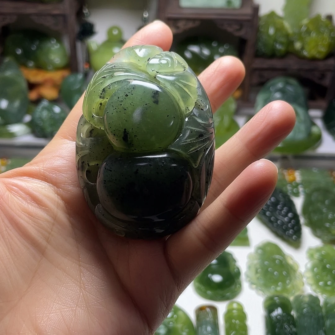 蛇纹石玉未镶嵌手把