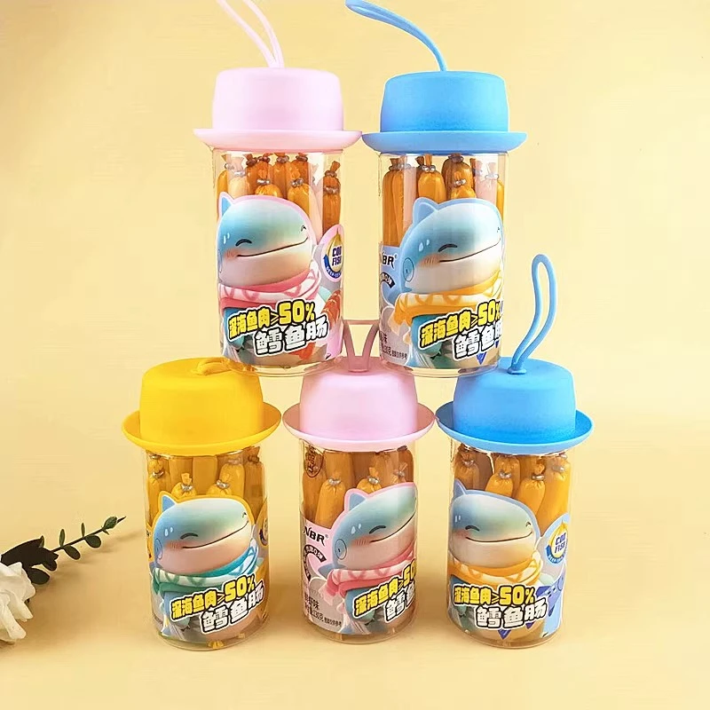 众星鳕鱼肠芝士味深海鱼肉肠网红儿童健康小吃火腿肠休闲零食整罐