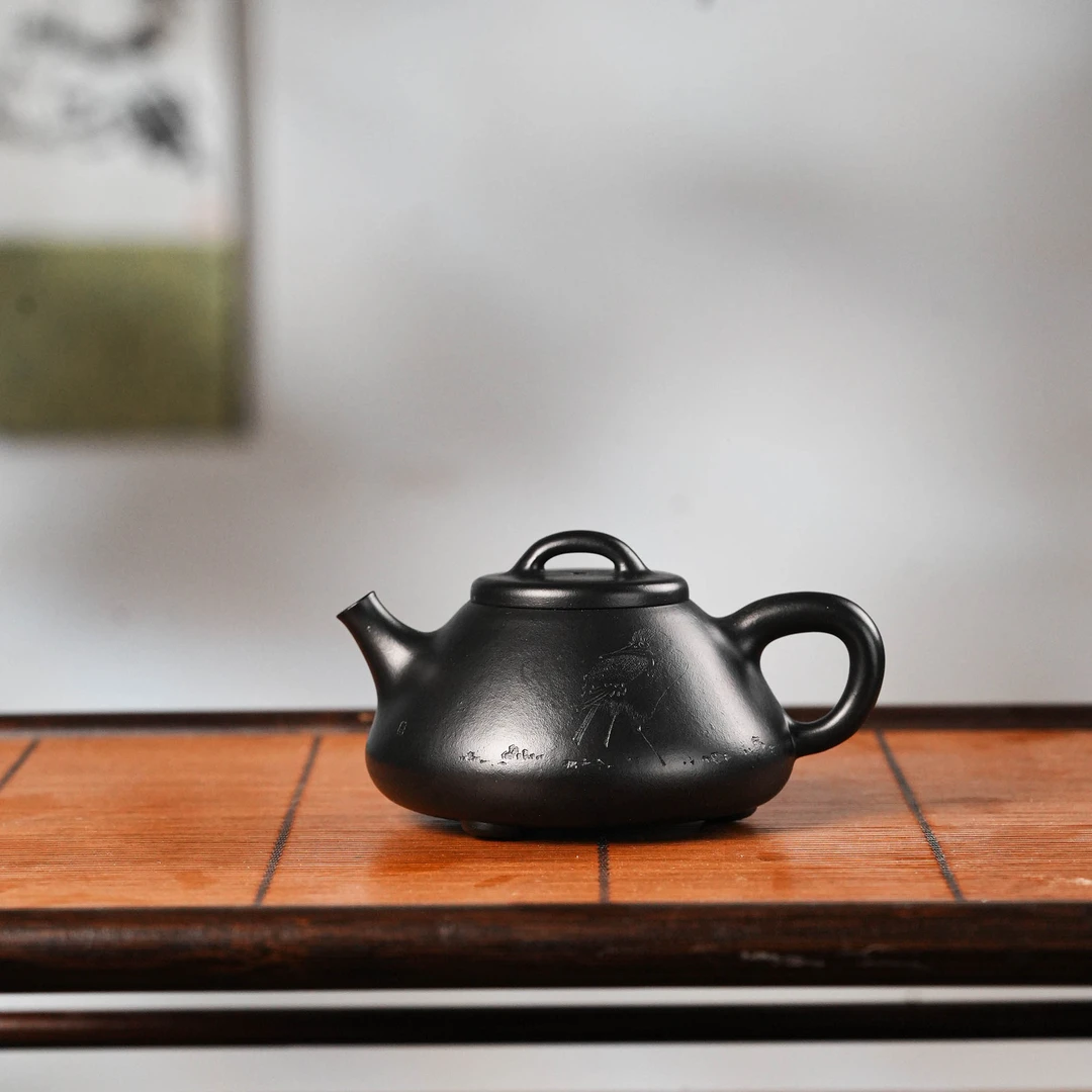 陈泽敏心舟石瓢 淳心装饰 本绿还原烧 145cc 师承王小羚 藏品推荐