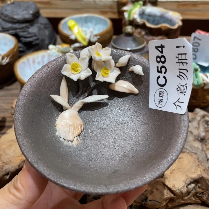 手工制作陶瓷茶具茶杯青蛙