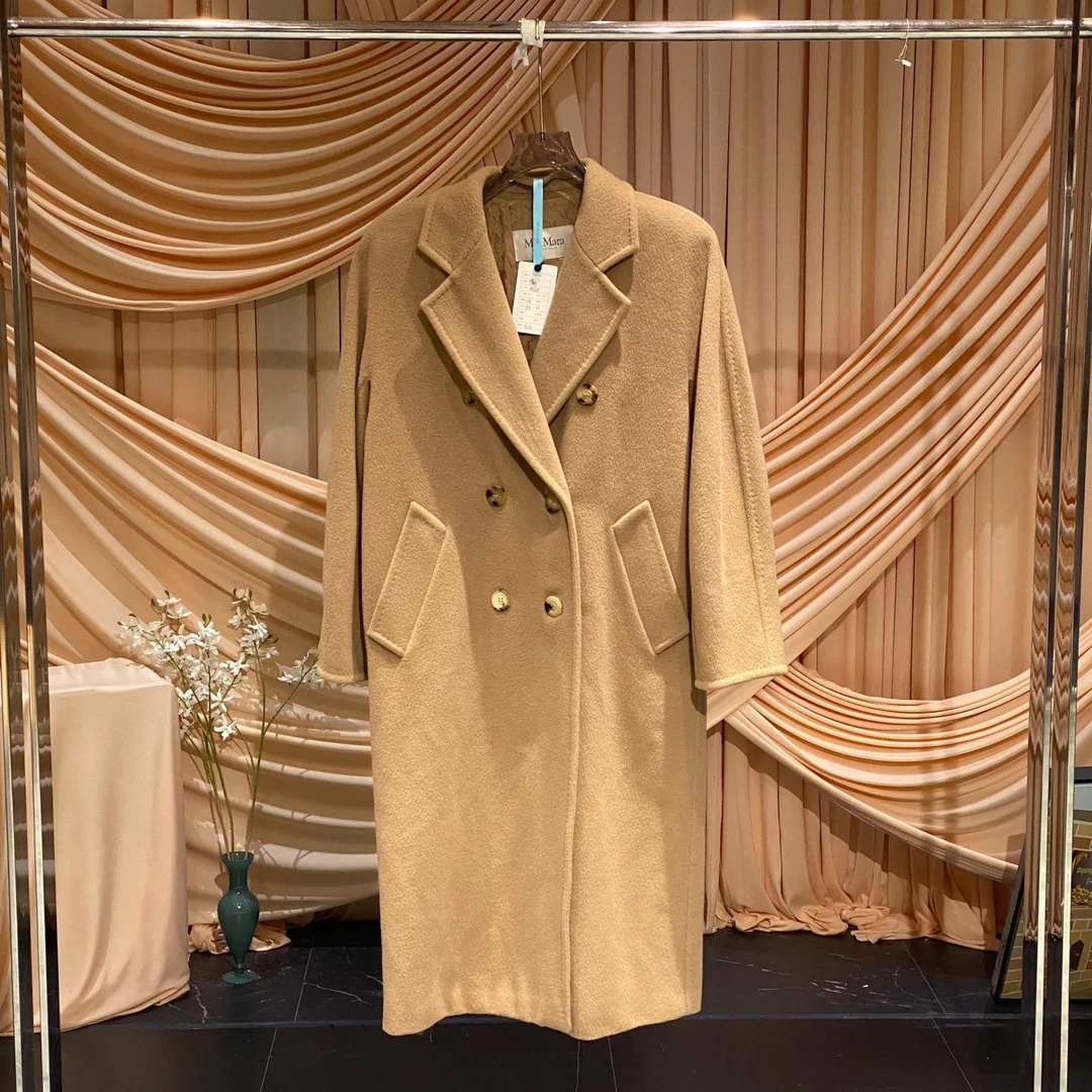 99新 MaxMara 爆款101801驼色羊毛大衣/34码/99新/JM36428