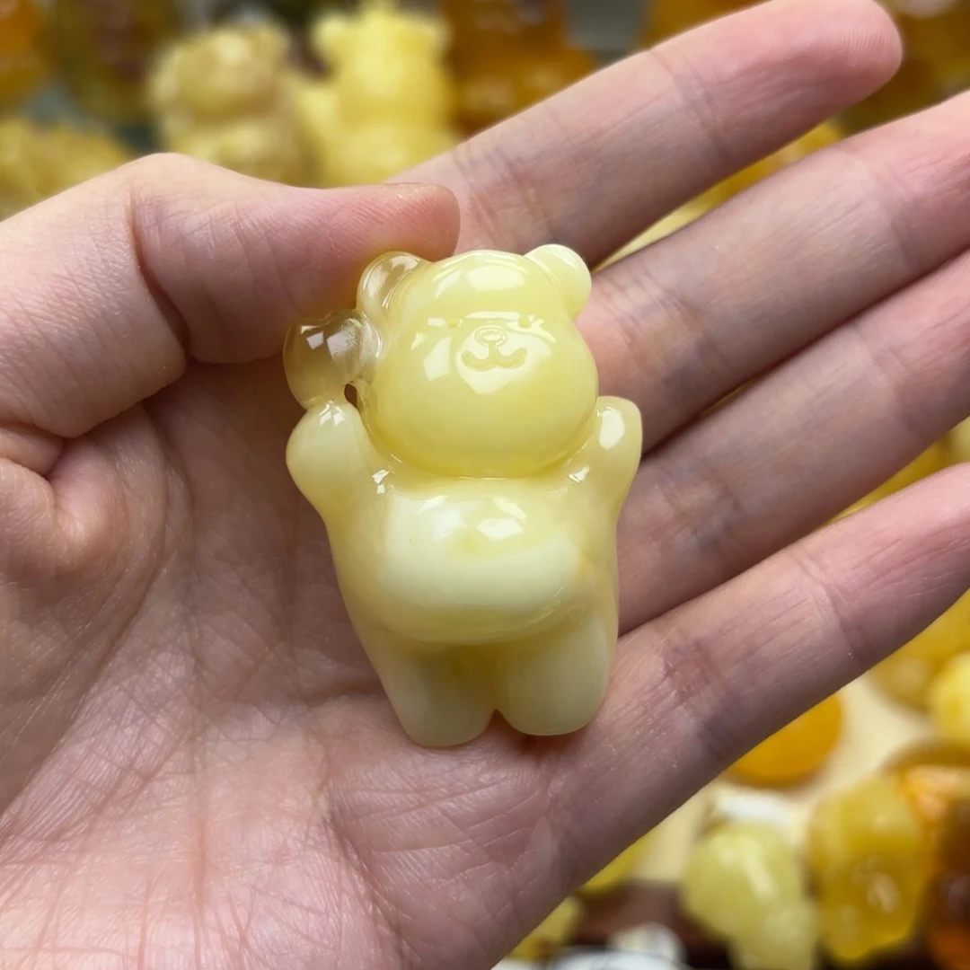 裸石蜜蜡未镶嵌囍****?蜜蜡吊坠打孔不退不换