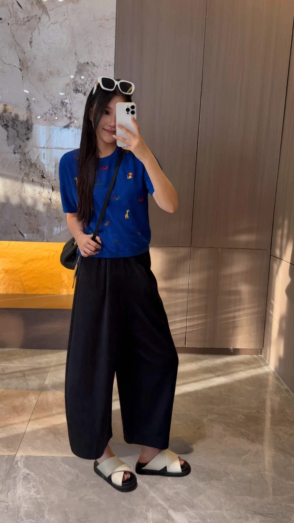 【亚楠本楠】动物衫◆莱赛尔三醋酸桑蚕丝可爱多彩刺绣针织衫8060