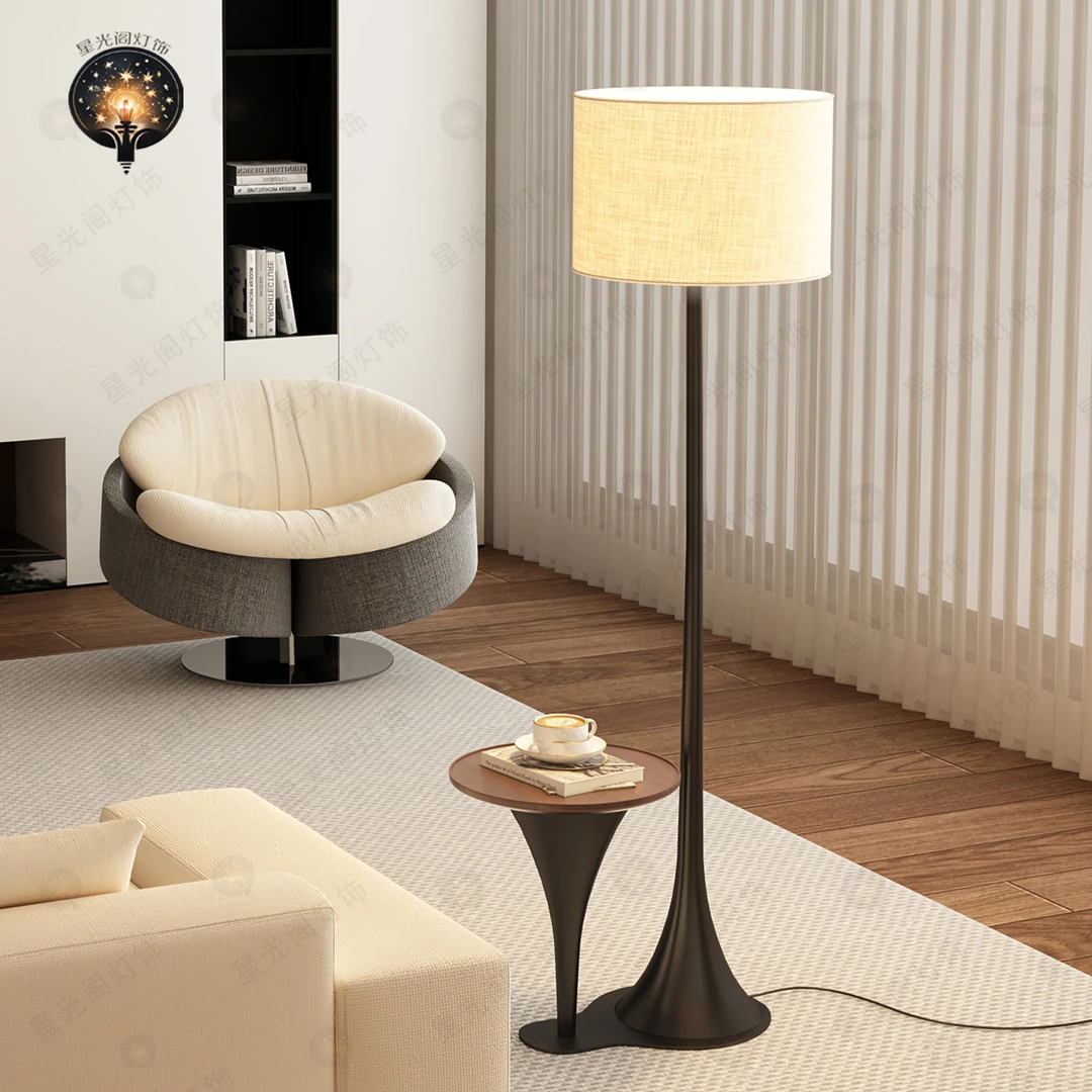 艺术感落地灯客厅2025新款沙发旁边高级感时尚大气卧室氛围边几灯