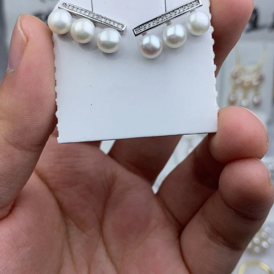 未镶嵌淡水珍珠耳饰