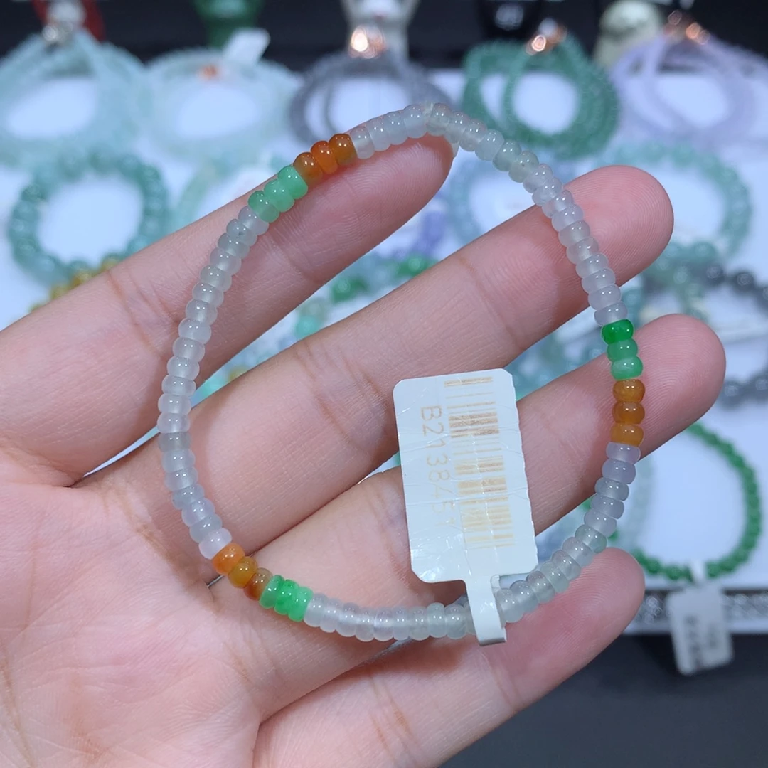 未镶嵌手串翡翠天然
