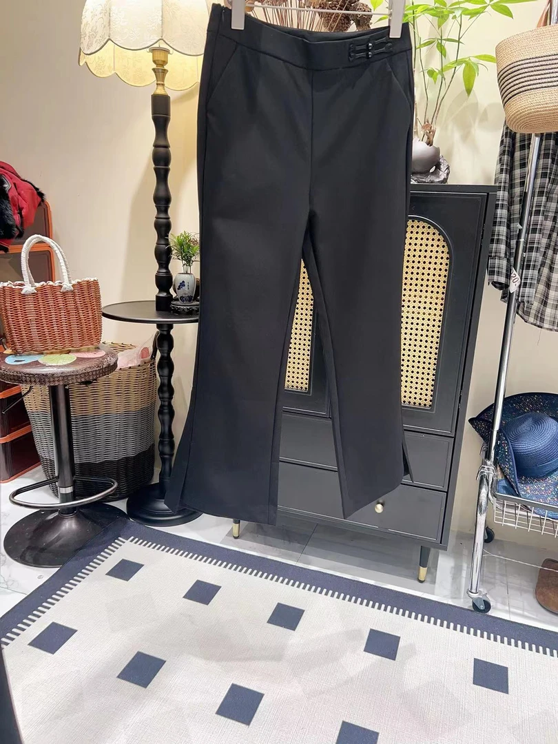 邹先森1236-28春夏新款四面弹喇叭裤裤脚小设计