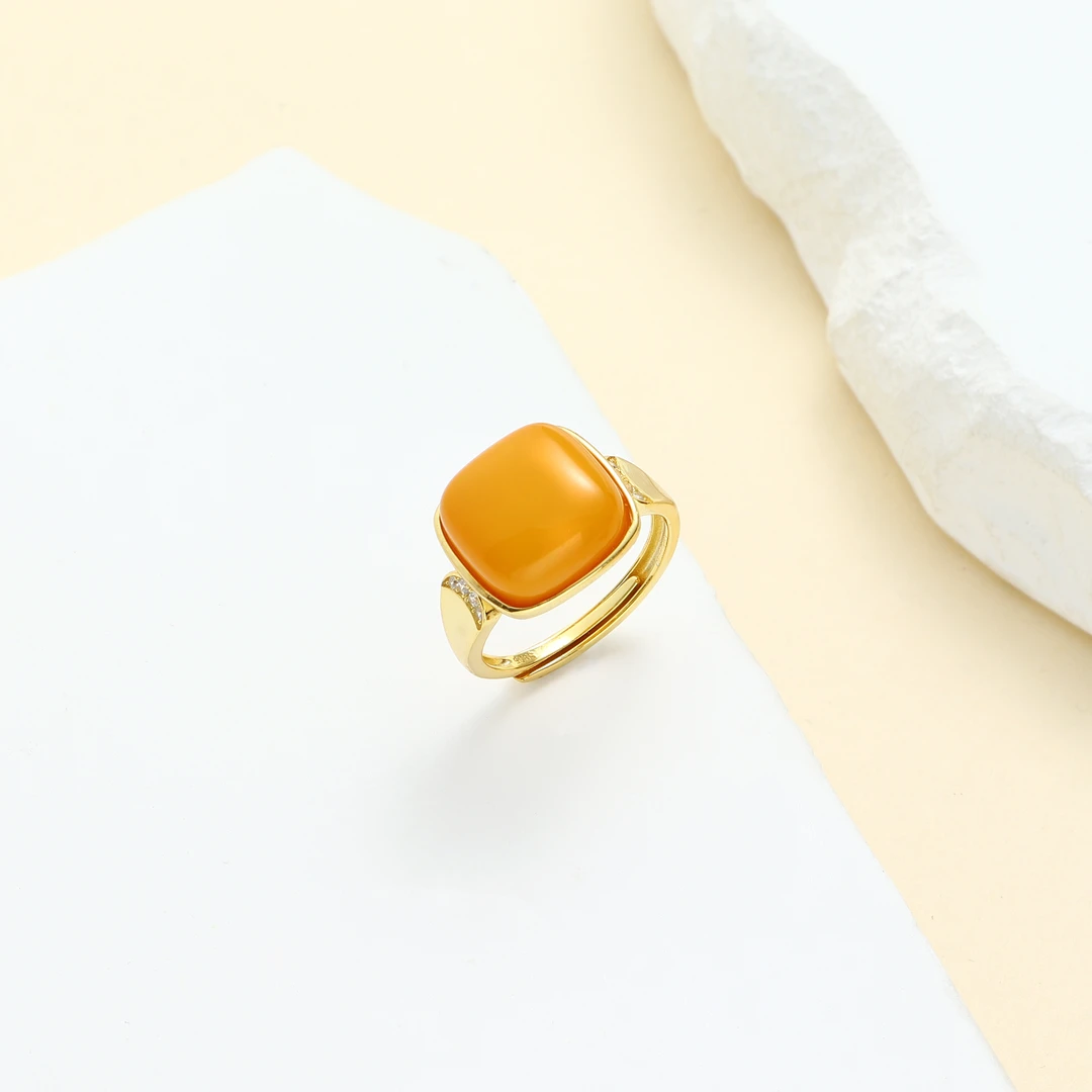 Tender Jinger 925银戒指 25新款方形轻奢戒指高级感礼物