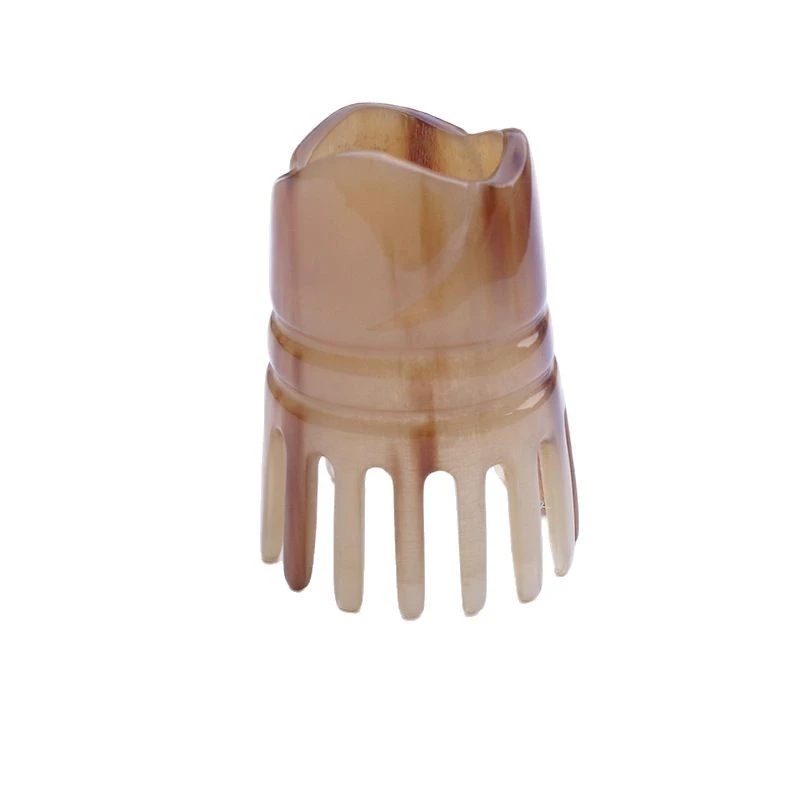 正品真牛角圆筒按摩梳子经络天然头疗皮专用头部按摩器刮痧梳洗头