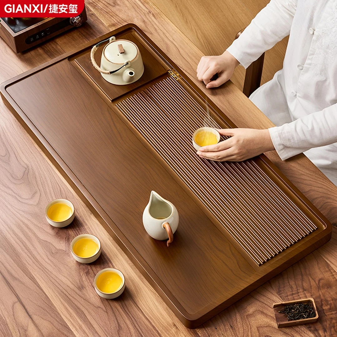 捷安玺茶盘2025新款家用实心电木干泡台办公室实木茶具茶托盘茶台