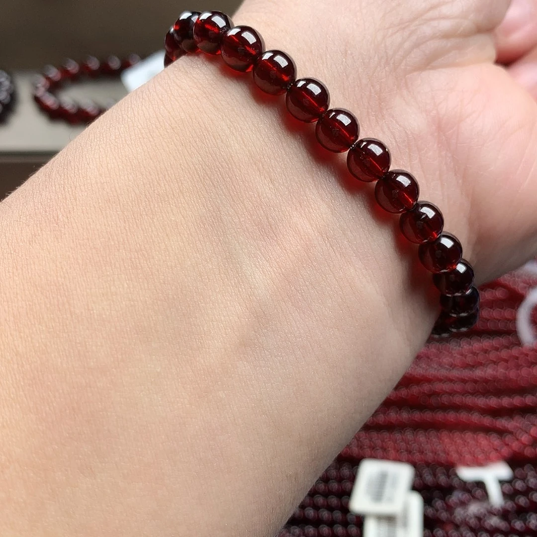 石榴石手串未镶嵌胖*6.5