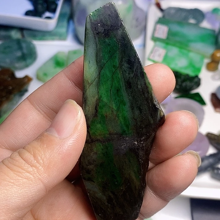 翡翠散珠天然翡翠A货挂件