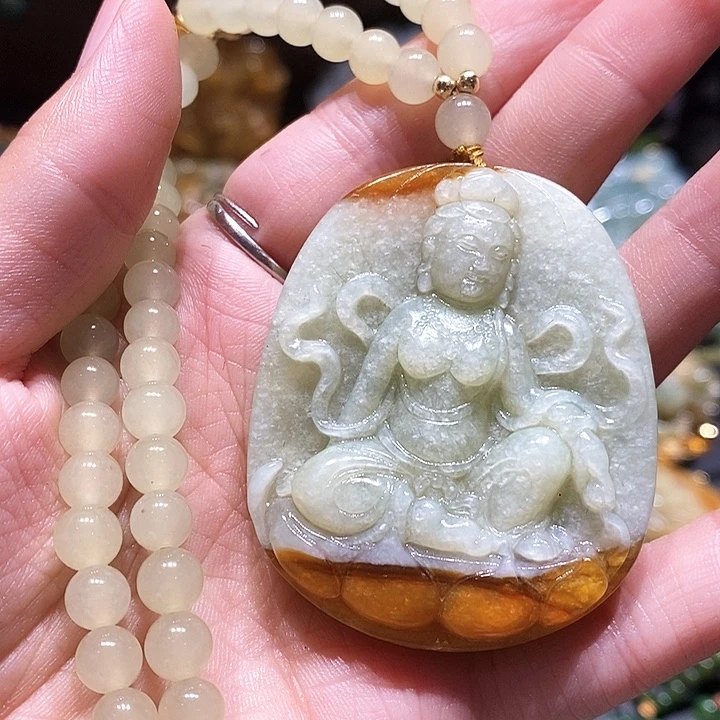 岫玉未镶嵌毛衣链