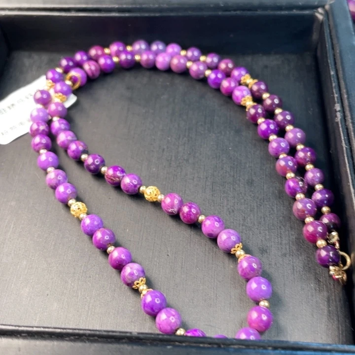 苏纪石（舒俱来）项链18K金镶嵌