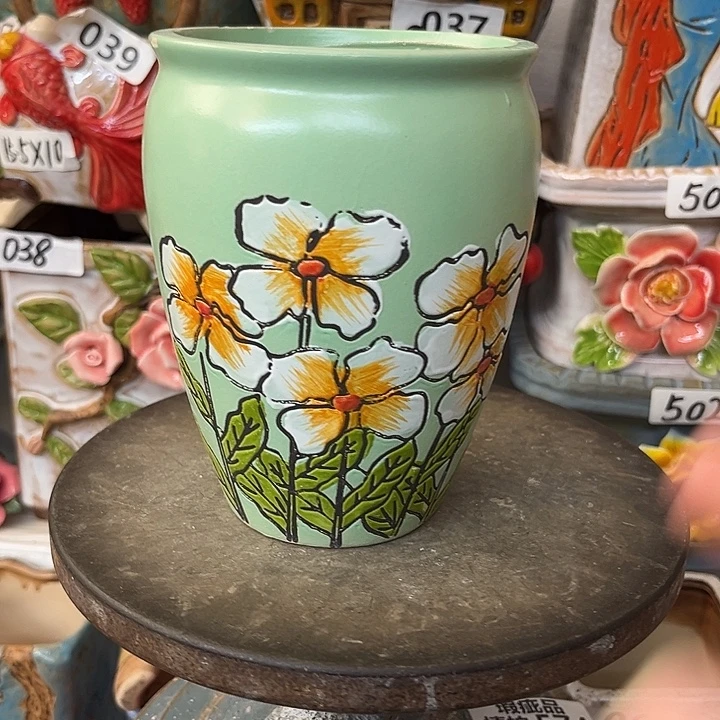 粗陶材质多肉花盆