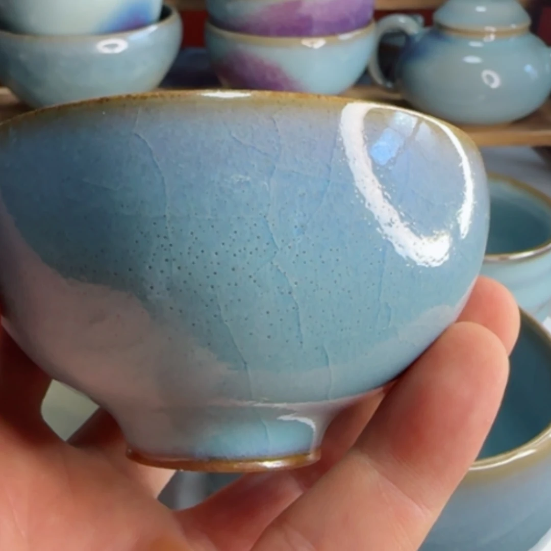 【闪购商品】摆件宋钧仿古鸡心碗