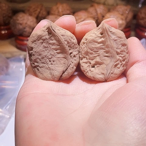把件文玩核桃半壁带彩35