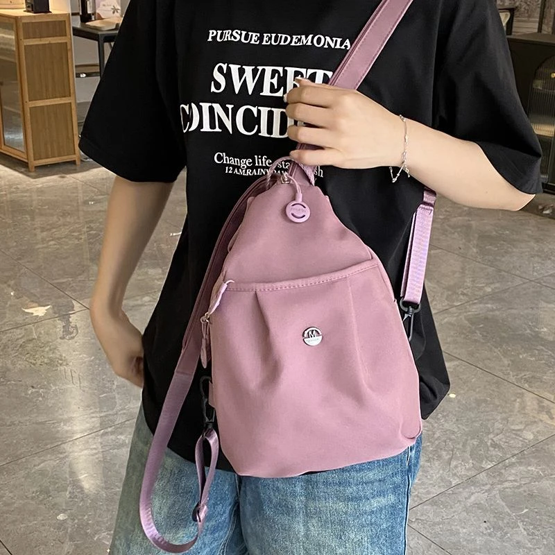 2025新款多功能多层双肩包小巧双肩包休闲韩版简约多功能背包百搭