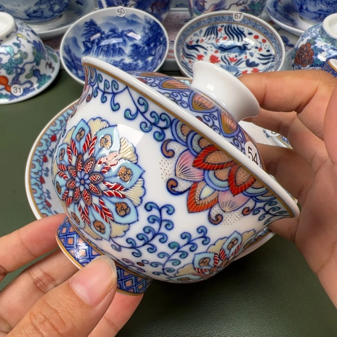 陶瓷景德镇纯手工纯手绘茶具木木54