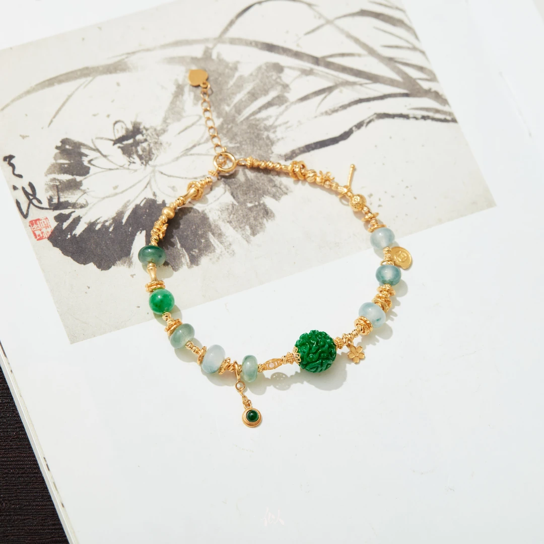 L【颂宜】· 似梓珠宝 · 18k翡翠手链  SZCC2050322