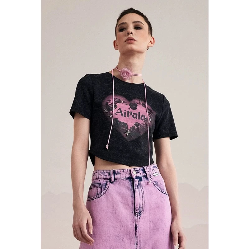 APL-水洗牛仔短袖1E0267