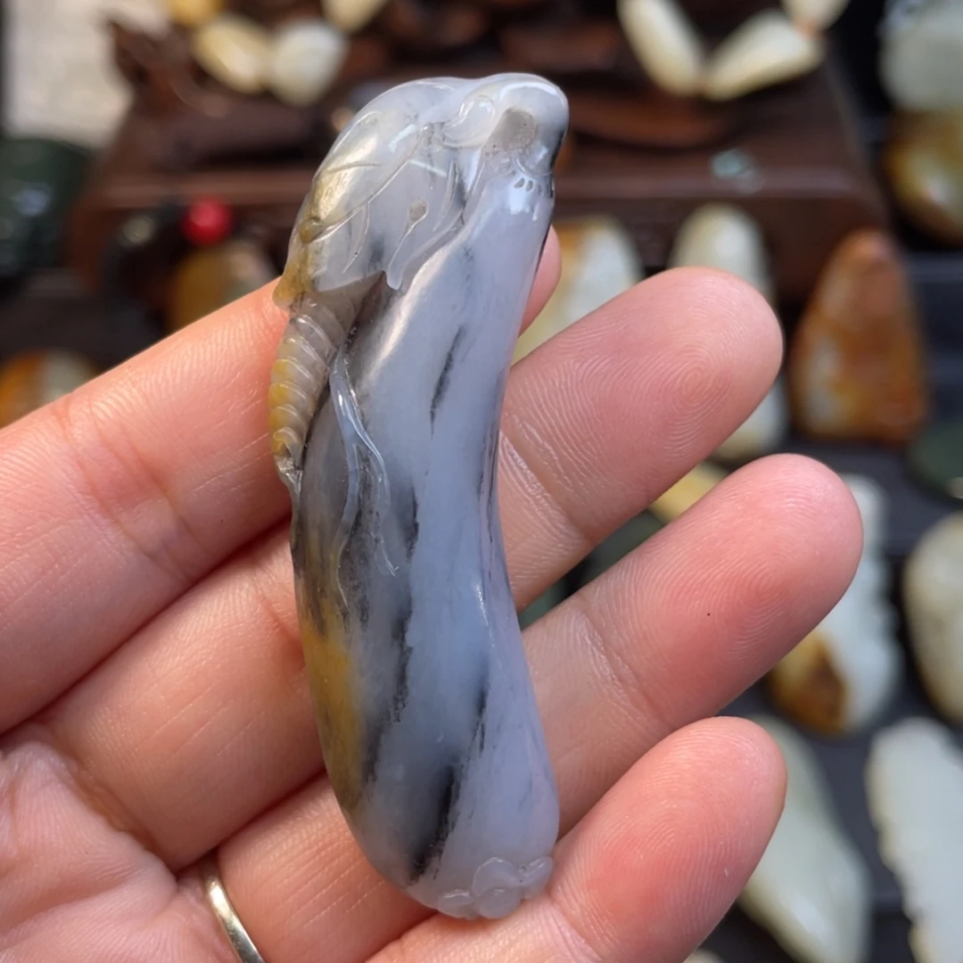 和田玉未镶嵌挂件