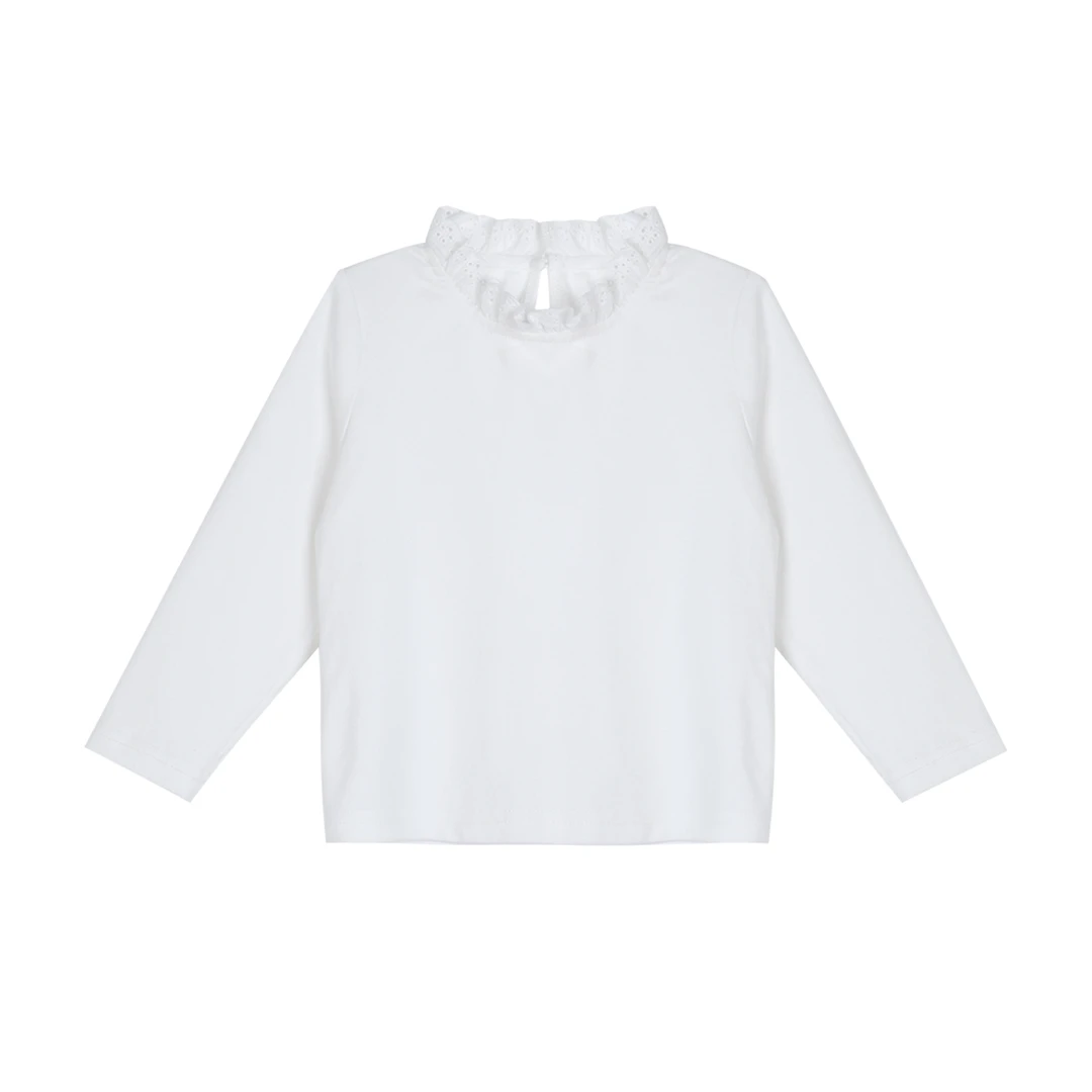 【反季专场】小O爸女婴童 牛仔白色百搭翻领衬衫 FKQ48205 LUSON