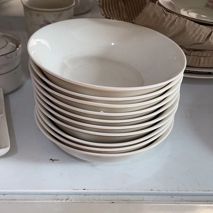 瓷片强化瓷15厘米小碗10个 微瑕疵