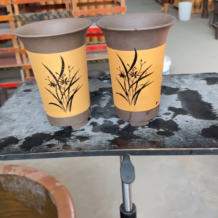 紫砂花盆高度20口径14