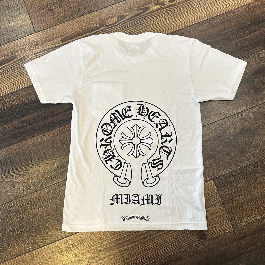 克罗心 Chrome hearts【正品】迈阿密限定白色经典马蹄短袖T恤