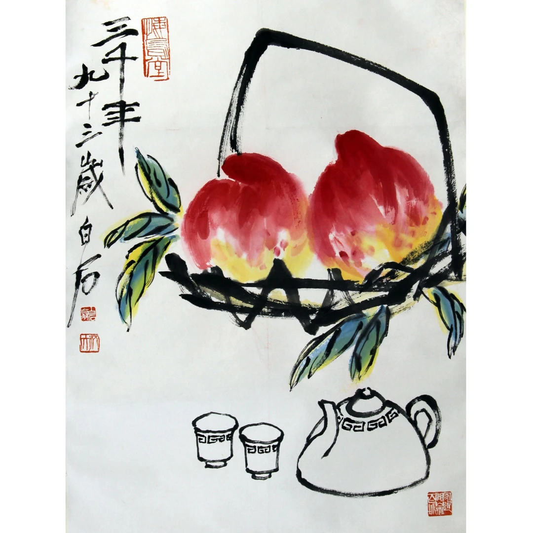 30 QBS  双寿图  68×50  纸本立轴