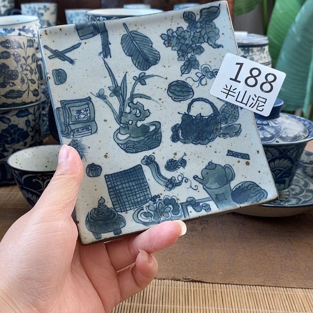 手工手绘青花高温陶瓷