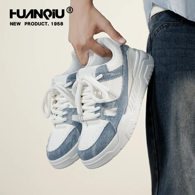 环球隐形增高板鞋男款秋季小白鞋2025新款休闲百搭厚底鞋子男鞋