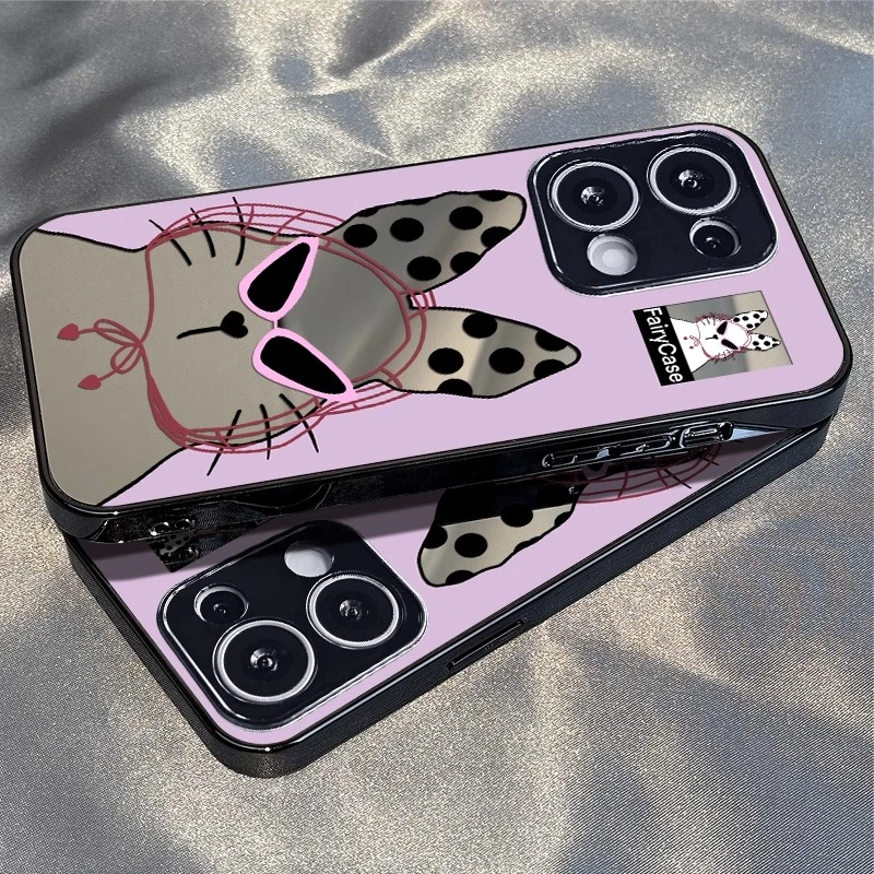 墨镜兔几适用OPPOReno14手机壳新款reno13防摔12镜面10创意11支架