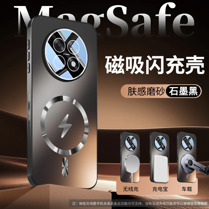 适用oppo A6gt手机壳新款镜头全包磁吸防摔保护套超薄磨砂高级感