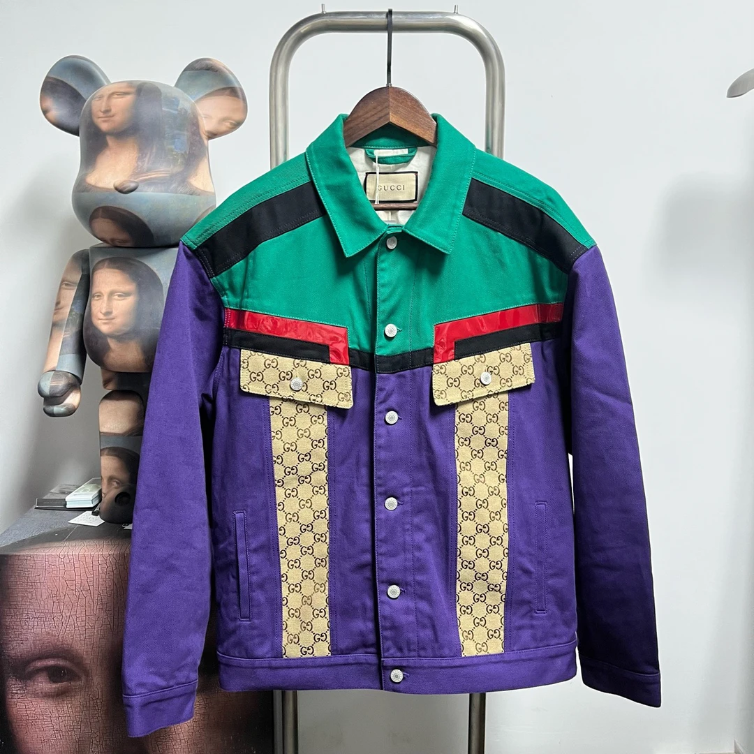 99新 GUCCI/古驰 满印拼接牛仔外套 M0751 尺码：48 衣长68 胸围60