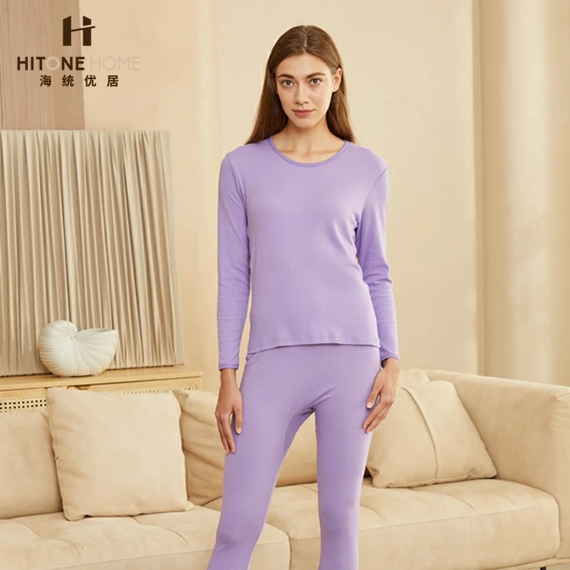 秋季纯棉秋衣裤长袖长裤套装薄款透气女士