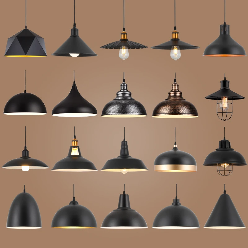 餐厅吊灯店铺商用灯具灯罩餐桌中山简约火锅店单头工业风复古吊灯