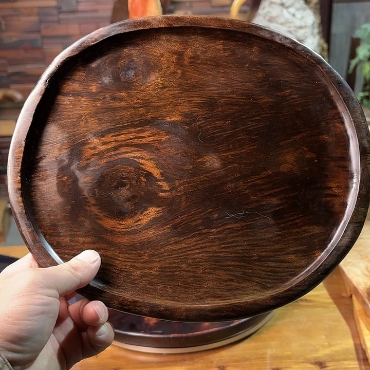 楠木金丝楠乌木水果盘